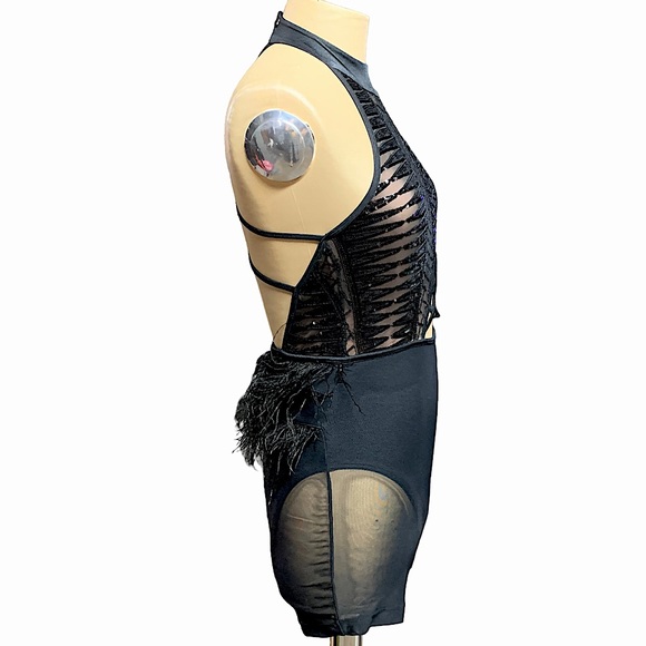 Glamorous Sequence embellish mesh Shorts/Top - Picture 2 of 5